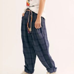 Free People Sunset Strip Plaid Pants